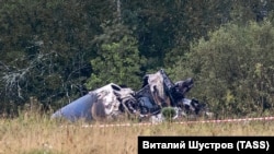 Абломкі прыватнага самалёта Embraer, якім карыстаўся Яўген Прыгожын