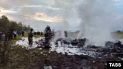 На месцы крушэньня самалёта Яўгенія Прыгожына ў Цьвярской вобласьці