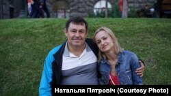 Генадзь Шчэрбань з дачкой Натальляй Пятровіч. Архіўнае фота