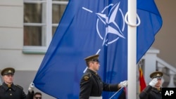 Сьцяг NATO ў Вільні. 29 сакавіка 2024