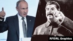 Vladimir Putin və İosif Stalin