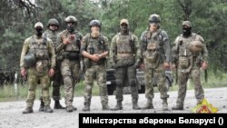 Найміты ПВК «Вагнэр» на палігоне «Берасьцейскі», фота Міністэрства абароны Беларусі