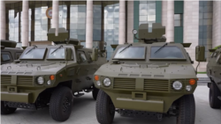 Кітайскія браневікі Shaanxi Tiger 4×4 у Грозным. Скрыншот відэа на тэлеграм-канале Рамзана Кадырава 