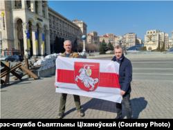 Валер Кавалеўскі і Анатоль Лябедзька ў Кіеве