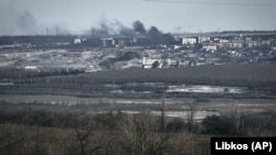 Украінскі горад Салядар (Данецкая вобласьць) пасьля расейскага абтрэлу, 11 студзеня 2023 году