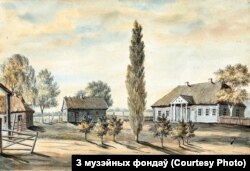 Фальварак Смольгаў на малюнку Напалеона Орды, 1864 год