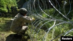 На мяжы зь Беларусьсю літоўцы будуюць агароджу.