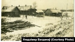 Вёска Барадзіно, зіма 1918-га. Паштоўка нямецкай палявой пошты