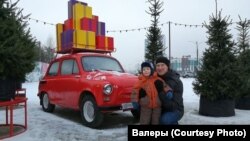 Валеры з сынам у Новай Баравой