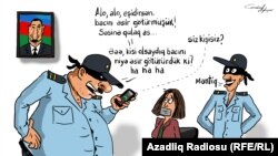 "Bacını götürmüşük...". Karikatura. Gündüz Ağayev.