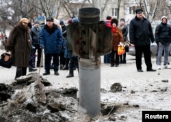 Краматорск, 10 лютага 2015 году. У выніку ракетнага абстрэлу гораду з боку расейскіх гібрыдных сіл тады загінулі 15 чалавек і 15 былі параненыя