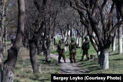 Расейскія салдаты ў акупаваным Крыме