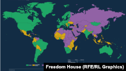 Выява з дакладу Freedom House «Freedom in the World 2020: A Leaderless Struggle for Democracy»