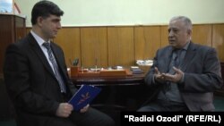 Tajikistan,Dushanbe city, Olim Boboev, a head of Economic reform party during interview with tajiki service RFERL,6March 2015