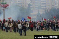 Піратэхнічнае шоў на ўрачыстасьцях 3 Ліпеня, архіўнае фота