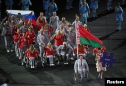 Андрэй Фомачкін нёс расейскі сьцяг на адкрыцьці Паралімпіяды ў Рыё-дэ-Жанэйра