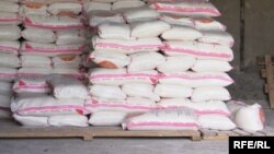 Tajikistan – A stock of flour in a grocery in Dushanbe, 12Oct2009