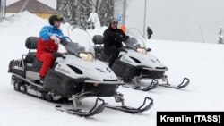 Уладзімір Пуцін і Аляксандар Лукашэнка ў Сочы 22 лютага 2021