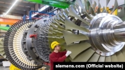 Ілюстрацыйнае фота. Турбіны кампаніі Siemens